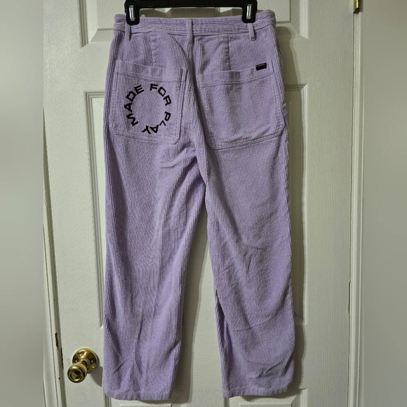 Paterson Wide Leg Lavender Corduroy Skater Pants, Embroidered Back Pocket, EUC! - Picture 8 of 14